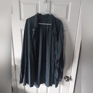 Nautica plaid long sleeve shirt 4XLT